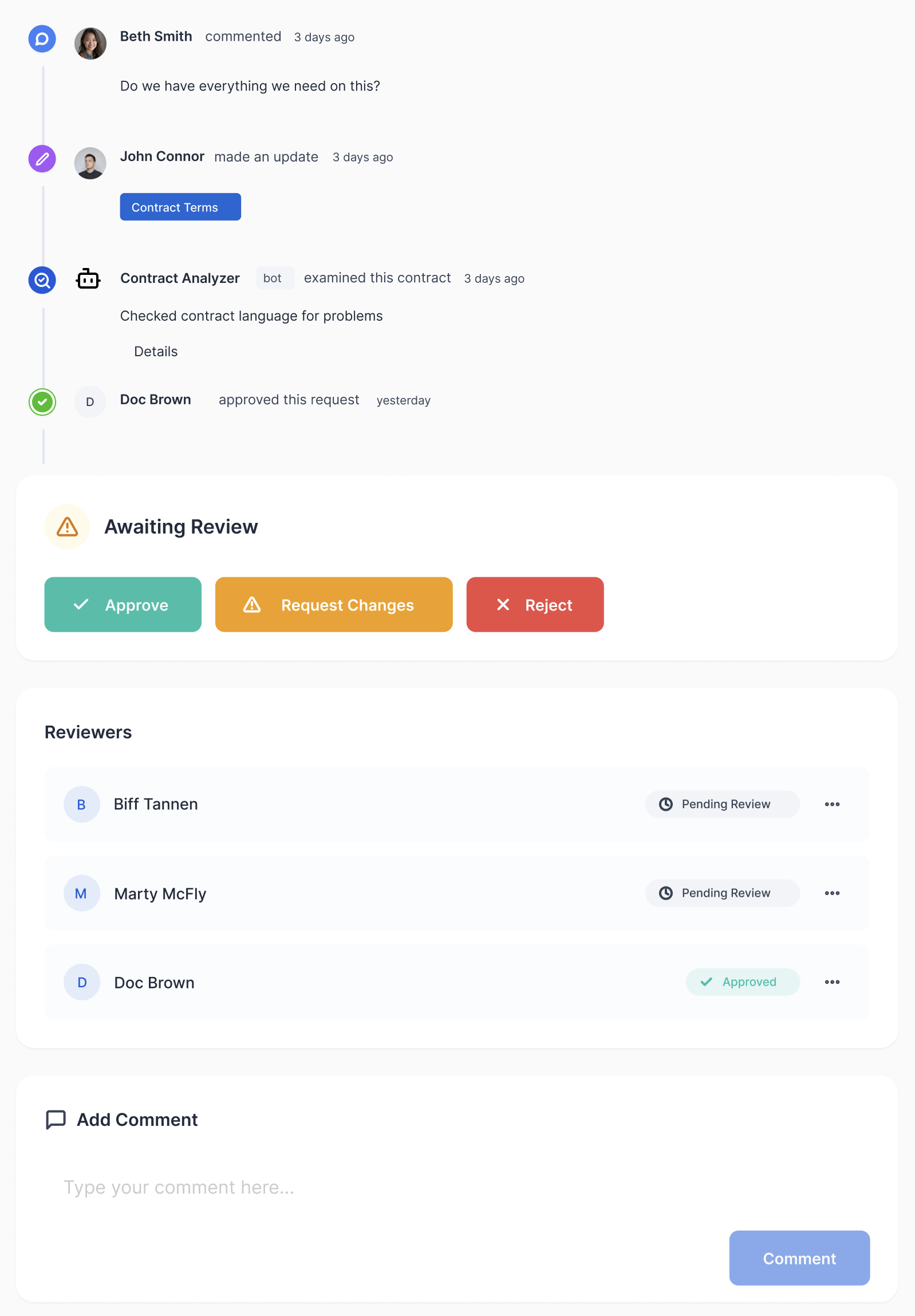 Avalorin Screenshot - Approval workflows and audit trails interface